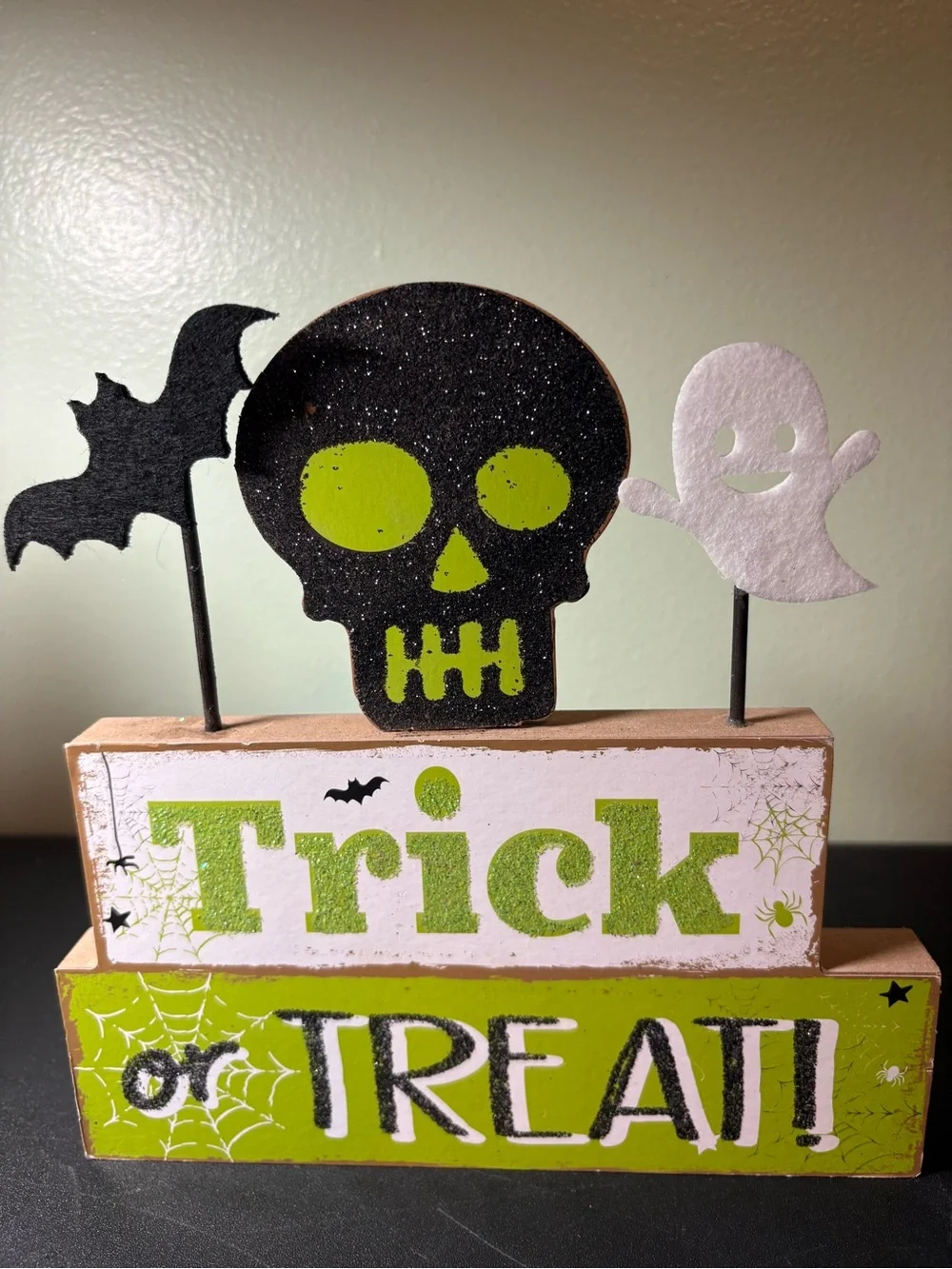 Trick or Treat Halloween Wood Tabletop Sign